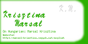 krisztina marsal business card